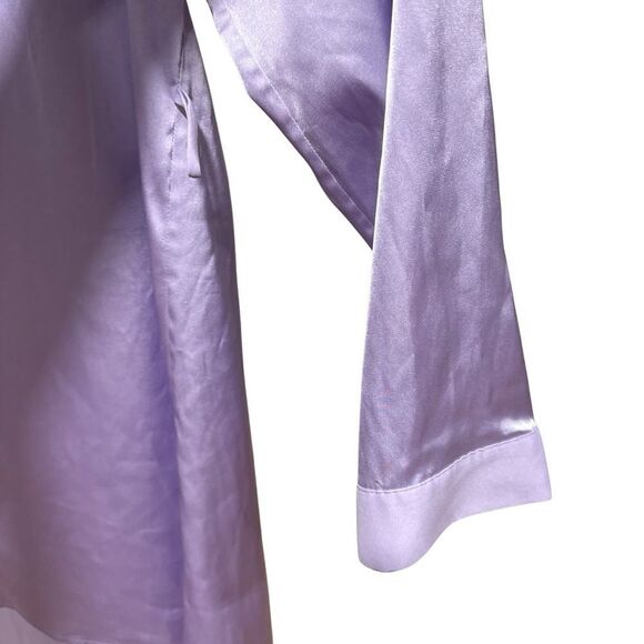 CLF Limited Edition Savage X Fenty Lilac Lavender Purple Satin Robe (No Belt) - Picture 6 of 8